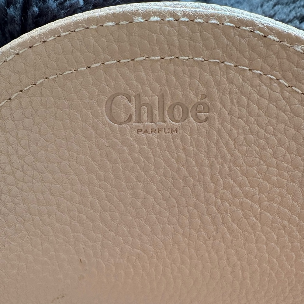 CHLOE, 💯 Authentic Pink Leather Logo Embossed Cosmetic Bag - Picture 2 of 16